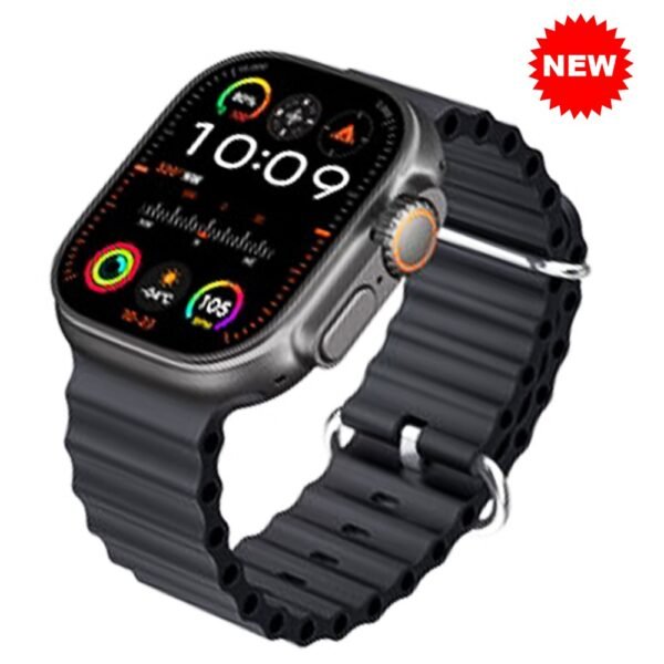 USA New Original Hello Watch 3 Plus Smartwatch 49mm HD AMOLED 4G ROM NFC Compass Bluetooth Call Clock Smart Watch Men Women For IOS (BLACK)