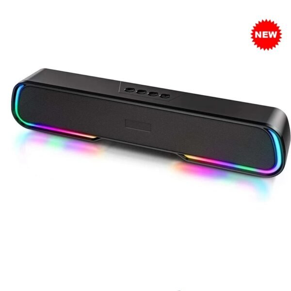 USA New Computer Speaker Sound Bar – Wired & Wireless Bluetooth 5.0 Surround Bass Audio, Black Smart Home Speakers with AUX TFcard Connection – Best Theater Loud Speaker for PC TV Desktop & Room
