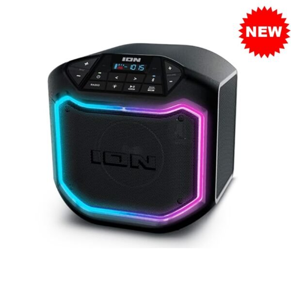 ION Audio iPA127 Game Day Party | Wireless Rechargeable Speaker System with Lights