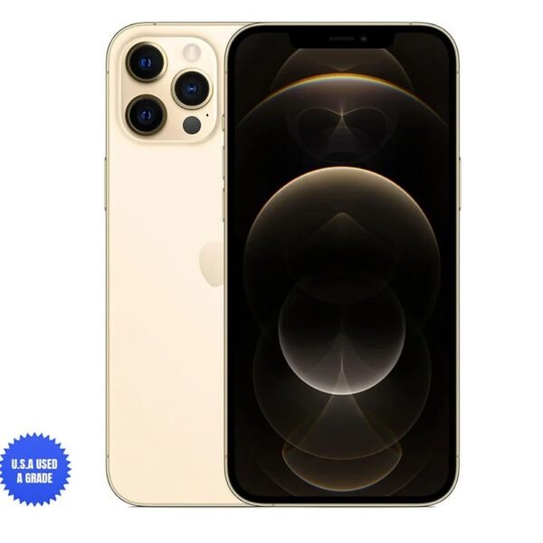 USA Quality Used Apple iPhone 12 Pro Max, 128GB, Gold – Fully Unlocked