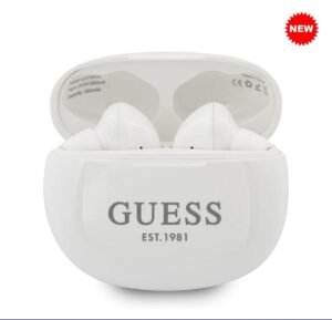 USA Quality New Guess True Wireless Stereo Earphones with Charging Case, White