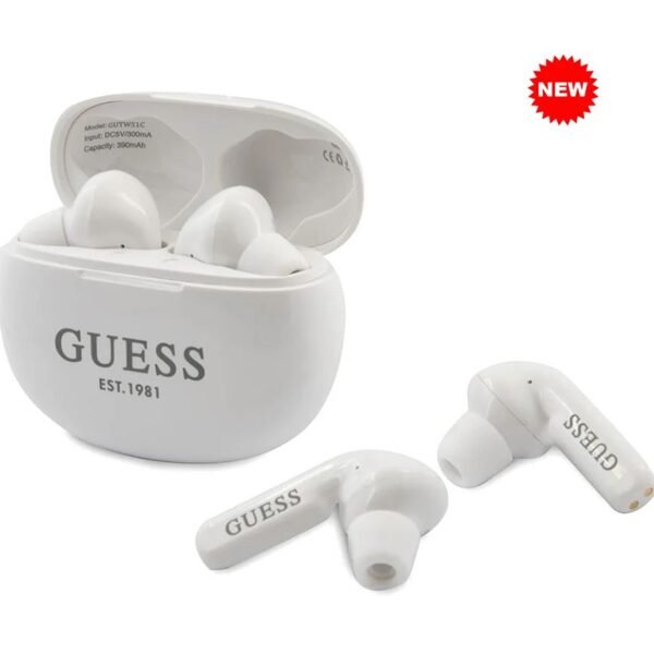 Second image of USA Quality New Guess True Wireless Stereo Earphones with Charging Case, White