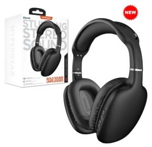 USA Quality New HyperGear Vibe Bluetooth Wireless Headphones – Over-Ear Wireless Headphones with Noise Isolating Fit, Built-in Mic & Controls, Memory Foam Ear Cups for Travel, Home Office, Gym & More – Black