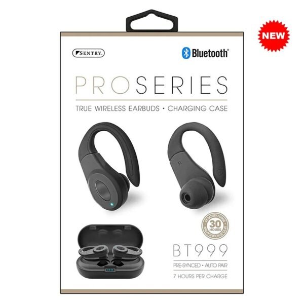 USA Quality New SENTRY Industries HPXBT999 Pro Series Rechargeable Bluetooth Earbuds, Black