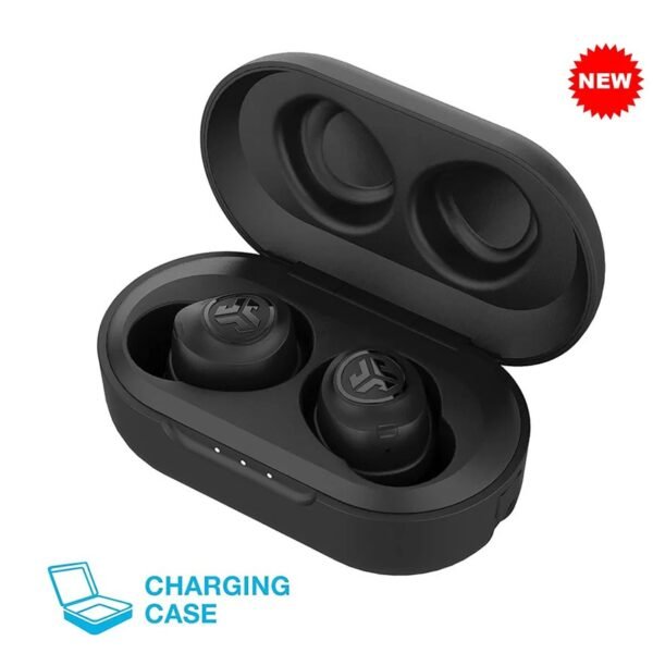 USA New Quality JLab Go Air True Wireless Bluetooth Earbuds + Charging Case, Dual Connect, IP44 Sweat Resistance, Bluetooth 5.0 Connection, 3 EQ Sound Settings Signature, Balanced, Bass Boost