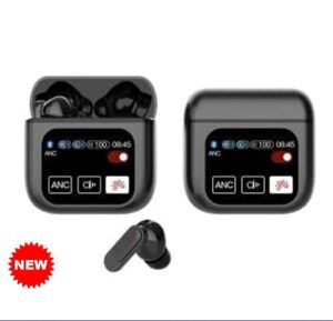USA Quality New USA Quality New ANC and ENC Noise Canceling Earbuds with smart charging case,6-mic perfect calls with voice control, up to 40hrs of playtime,immersive spational sound – Black