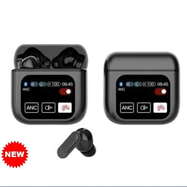 USA Quality New USA Quality New ANC and ENC Noise Canceling Earbuds with smart charging case,6-mic perfect calls with voice control, up to 40hrs of playtime,immersive spational sound – Black