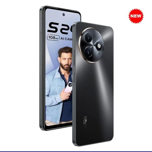 itel S24 (8GB RAM + 128GB ROM) Upto 16GB RAM with Memory Fusion | 108MP AI Rear Camera | 6.6″ HD+ 90 Hz Punch Hole | Helio G91 | Dual DTS Speakers | Side Fingerprint | 18W Type C | Starry Black
