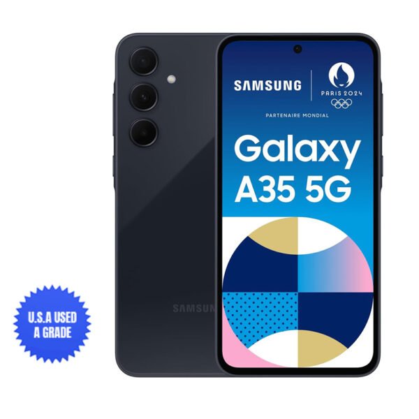 USA Quality Used Samsung Galaxy A35 5G SM-A356U1 128GB Unlocked Awesome Navy US VERSION