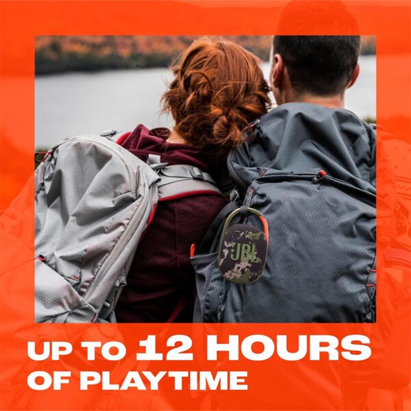 Second image of USA Quality New JBL Clip 5 - Ultra-Portable, Waterproof & Dustproof Bluetooth Speaker, Big Pro Sound with Punchy bass, Integrated Carabiner, Up to 12 Hours of Play, Made in Part with Recycled Materials (Black)
