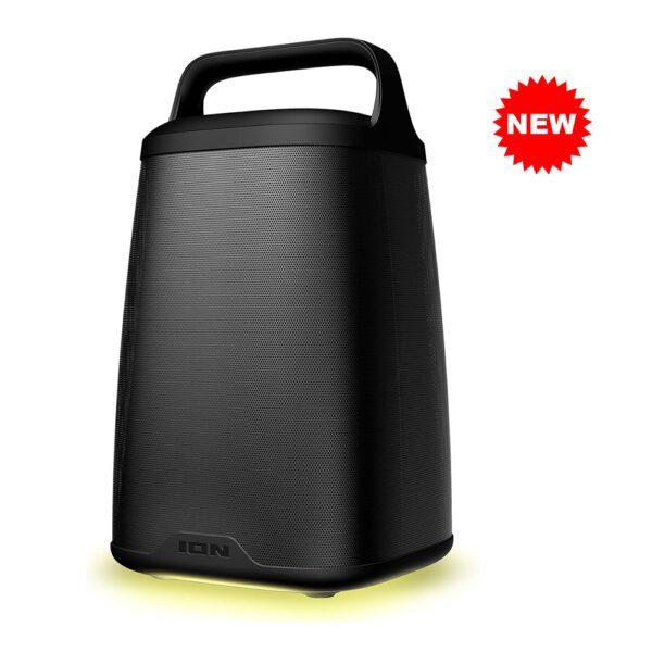 USA Quality New ION Audio Acadia 30-Watt Bluetooth Speaker - Waterproof, 360 Degree Stereo Sound, Multi-Color LED Lights, Bass Boost (Model: iSP134A)