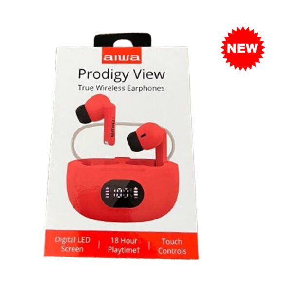 USA Quality New aiwa Prodigy View True Wireless Earphones AL1018-RED