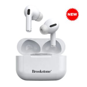 USA Quality New Brookstone Bluetooth In-Ear Active Noise Cancelling Earbuds, White, USB-C