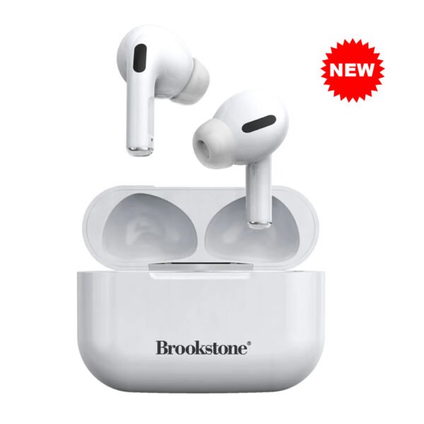 USA Quality New Brookstone Bluetooth In-Ear Active Noise Cancelling Earbuds, White, USB-C