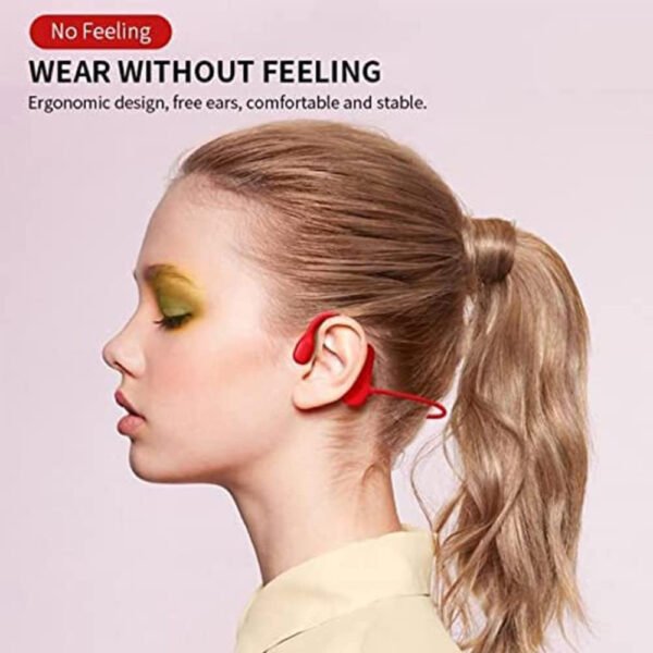 Second image of USA Quality New Bone Conduction Headphones, Open-Ear Wireless Sports Headsets Bluetooth 5.0 Light Weight Bone Conduction Headphones for Sports