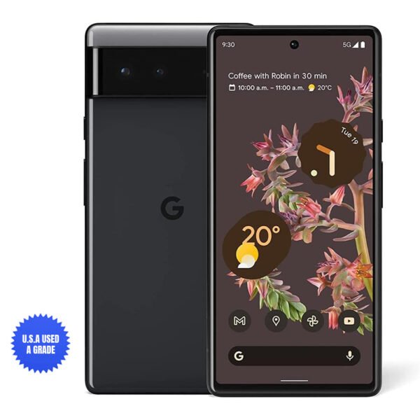 USA Quality New Google Pixel 6 – 5G Android Phone - Unlocked Smartphone with Wide and Ultrawide Lens - 128GB - Stormy Black