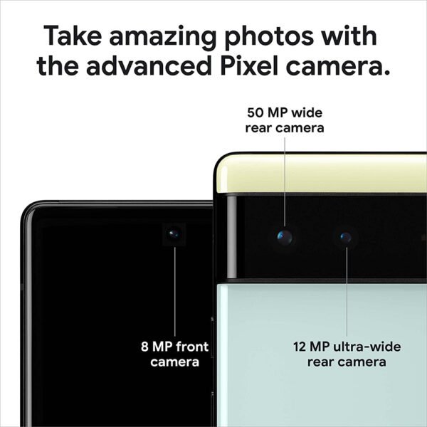 Second image of USA Quality New Google Pixel 6 – 5G Android Phone - Unlocked Smartphone with Wide and Ultrawide Lens - 128GB - Stormy Black
