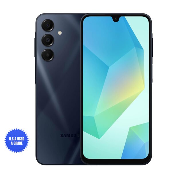 USA Quality Used Samsung Galaxy A16 5G A Series, Unlocked Android Smartphone, Large AMOLED Display, Durable Design, Super Fast Charging, Expandable Storage, 5G Connectivity, US Version, 2025, Blue Black