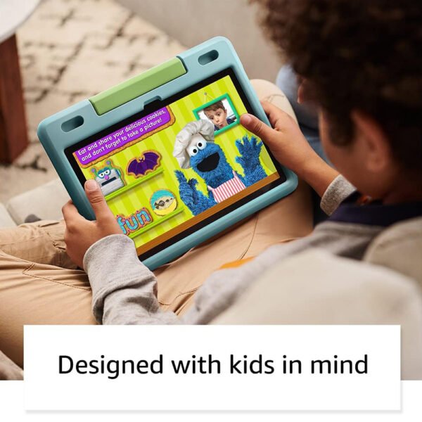 Second image of USA Quality New Amazon Fire HD 10 Kids tablet (newest model) ages 3-7 | Bright 10.1" HD screen with included ad-free and exclusive content, robust parental controls, 13-hr battery, 32 GB, Blue
