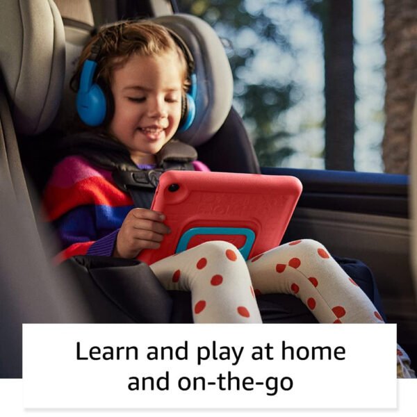 Second image of USA Quality Used Amazon Fire 7 Kids tablet (newest model) ages 3-7. Top-selling 7" kids tablet on Amazon. Includes ad-free and exclusive content, easy parental controls, 10-hr battery, 16 GB, Blue
