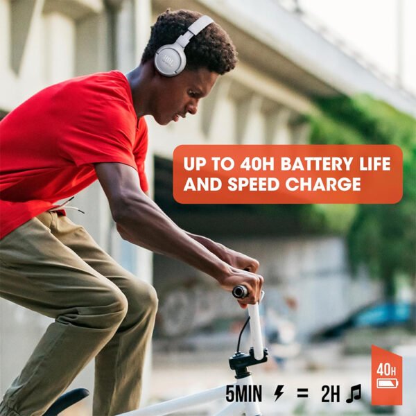 Second image of USA Quality New JBL Tune 510BT - Bluetooth headphones with up to 40 hours battery, microphone for call, foldable and comfortable, Android and iOs compatible